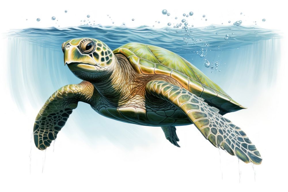 Reptile animal turtle underwater. AI | Free Photo Illustration - rawpixel