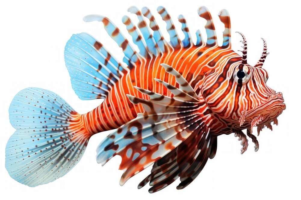Fish lionfish aquarium animal. AI generated Image by rawpixel.