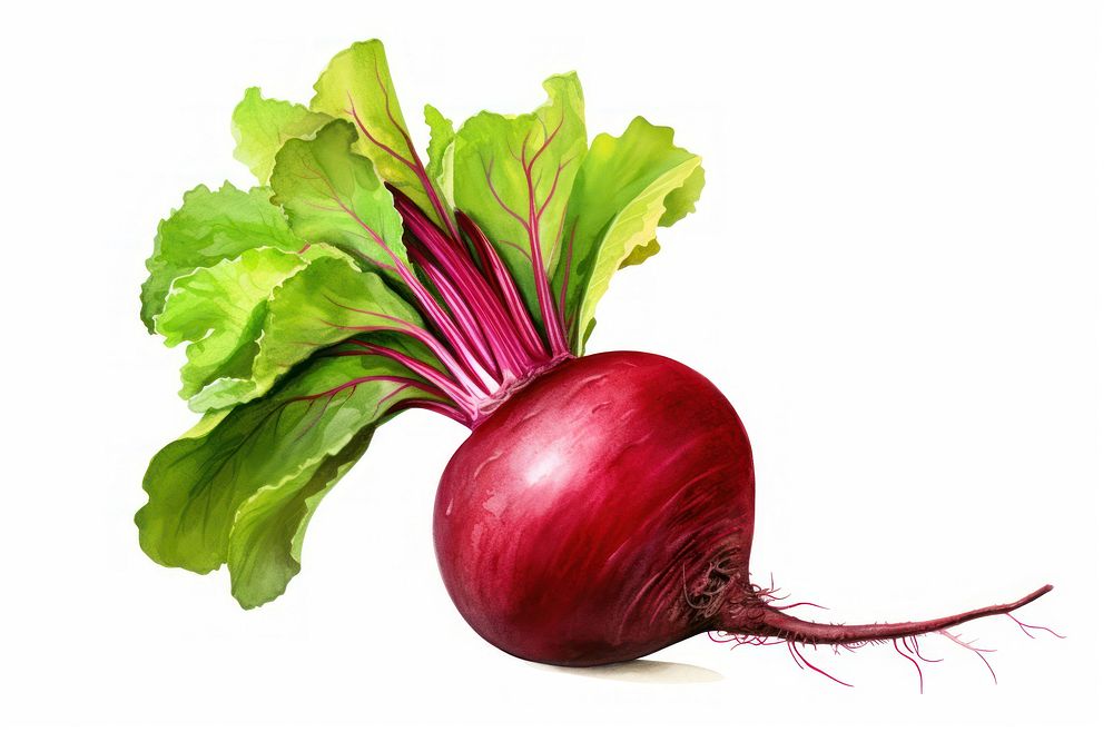 Vegetable plant food beet, digital paint illustration. AI generated image