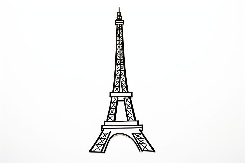 Tower architecture white background eiffel tower. AI generated Image by rawpixel.