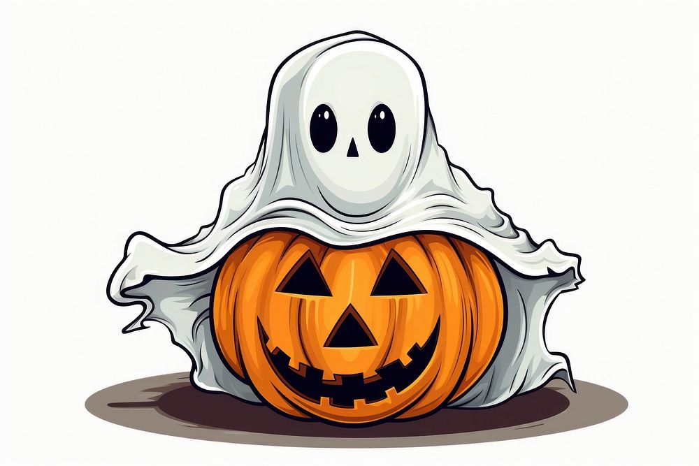 Halloween pumpkin jack-o'-lantern spooky. AI generated Image by rawpixel.