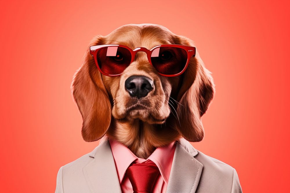 Dog sunglasses portrait animal. AI generated Image by rawpixel.