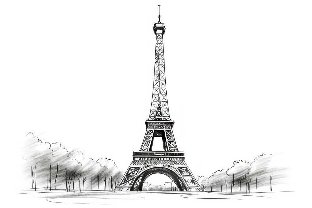 Drawing sketch tower architecture. AI generated Image by rawpixel.