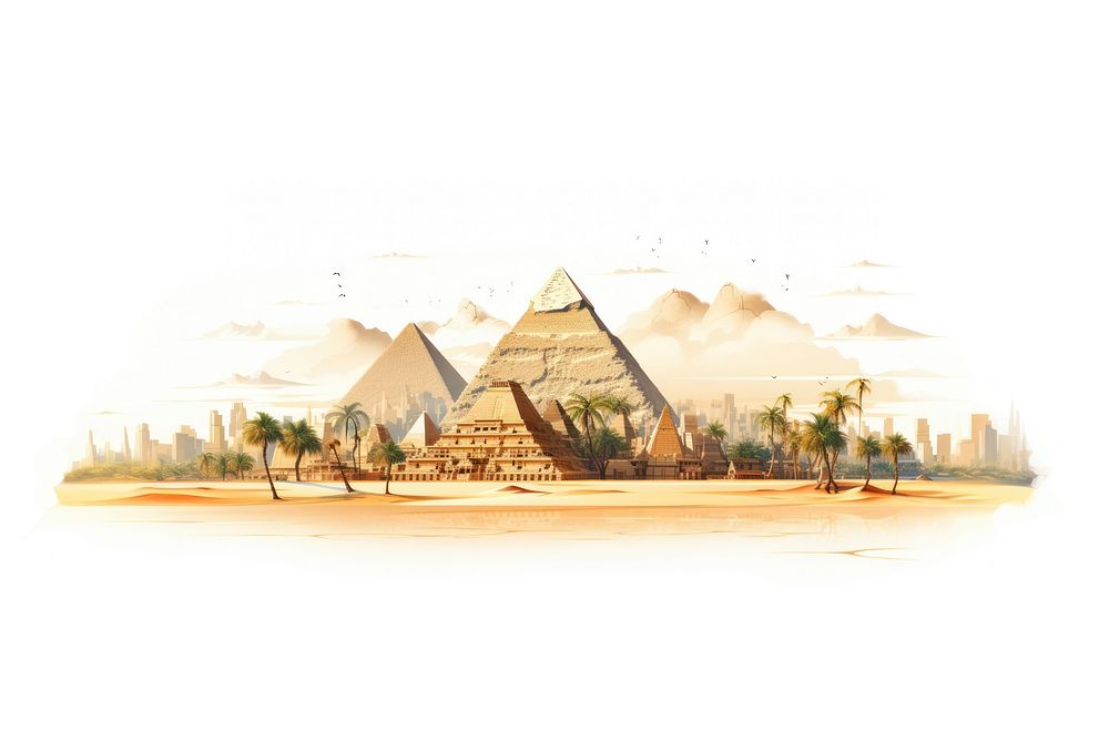 Architecture outdoors pyramid nature. AI generated Image by rawpixel.