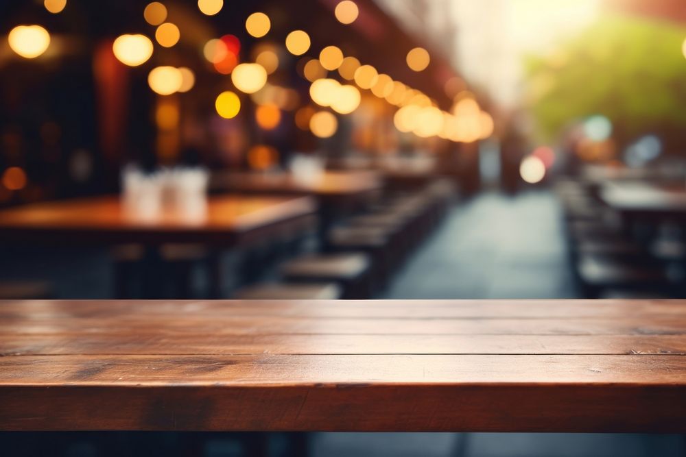 Restaurant table backgrounds cafe. AI generated Image by rawpixel.