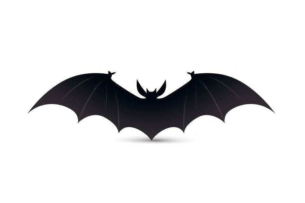 Black logo bat white background. AI generated Image by rawpixel.