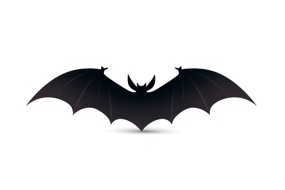 Black logo bat white background. 