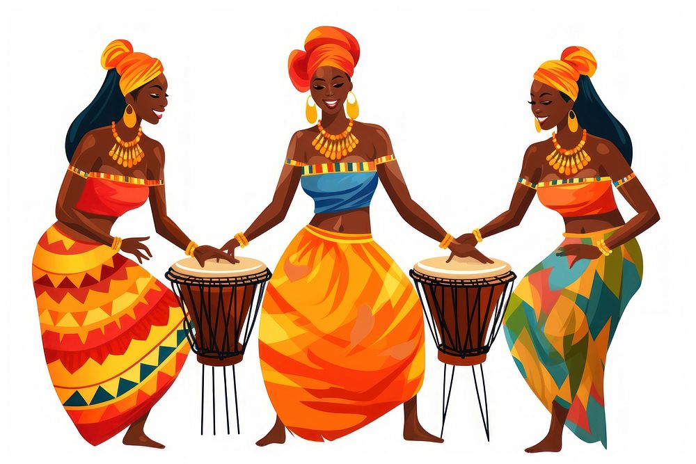 Dancing drums percussion tradition. AI generated Image by rawpixel.