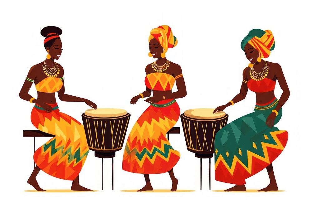 Dancing drums percussion tradition. AI generated Image by rawpixel.