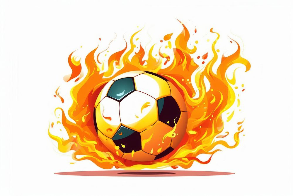 Football sports fire explosion. 