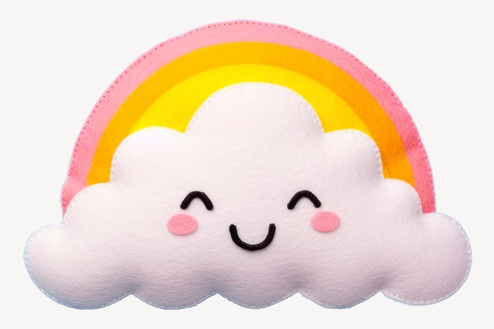Toy cartoon cloud anthropomorphic. AI generated Image by rawpixel.