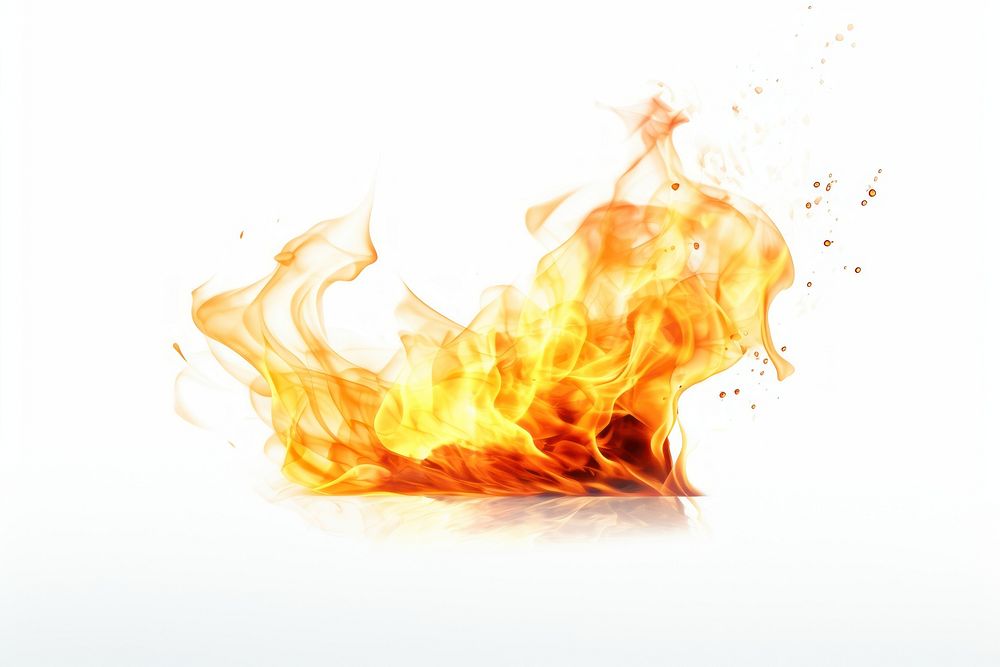Backgrounds flame fire white background. AI generated Image by rawpixel.