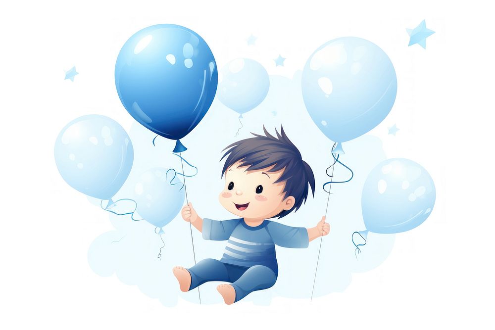 Celebration balloon human baby. AI generated Image by rawpixel.