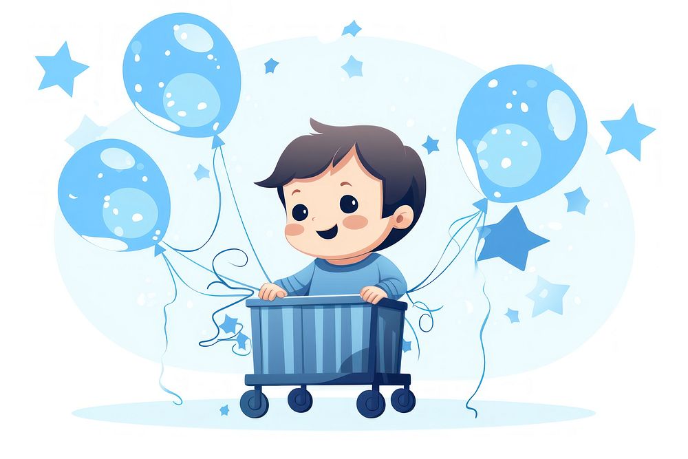 Celebration human baby blue. AI generated Image by rawpixel.
