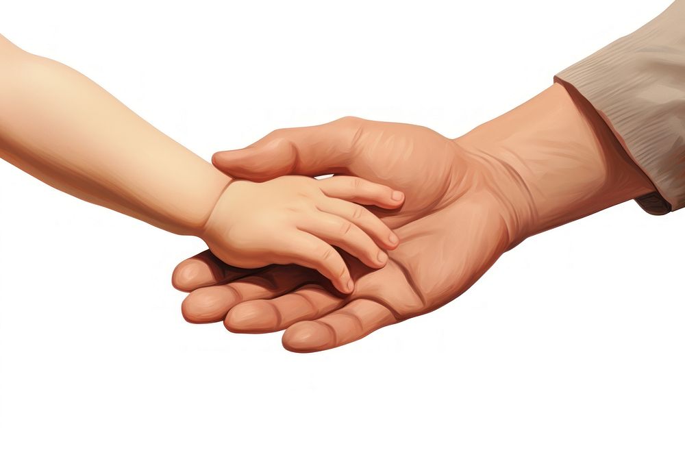 Hand finger white background togetherness. AI generated Image by rawpixel.