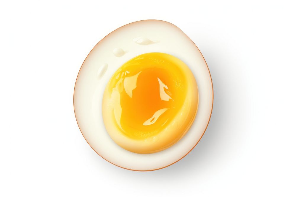 Egg food white background boiled egg, digital paint illustration. AI generated image