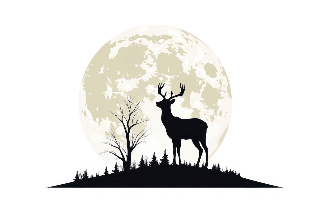 Moon silhouette outdoors nature. AI generated Image by rawpixel.