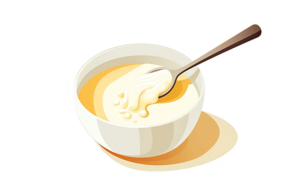 Dish dessert cream spoon. AI generated Image by rawpixel.
