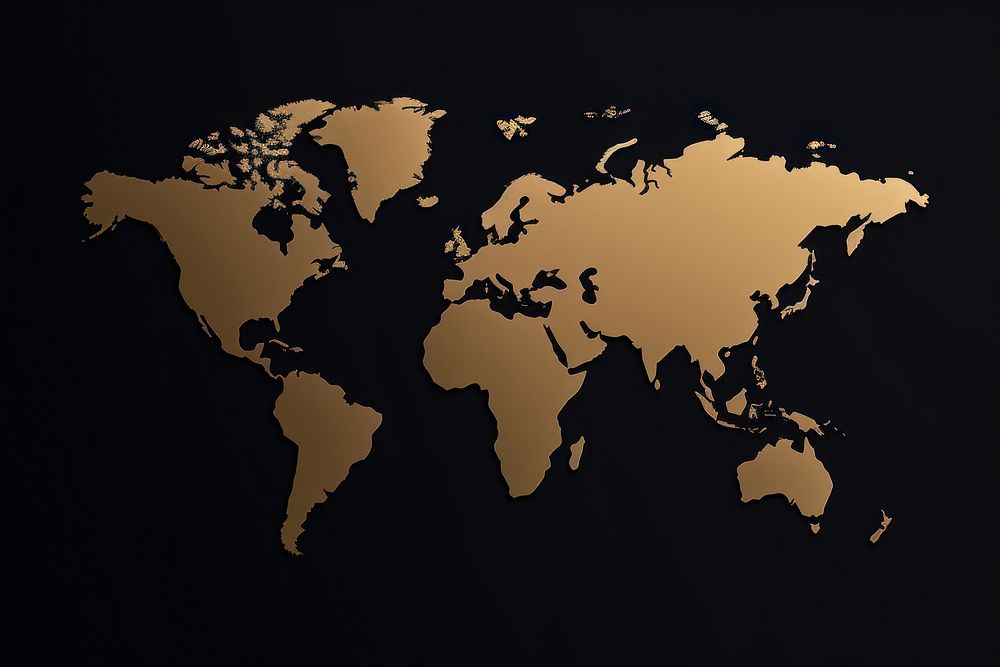 Map world space black. AI generated Image by rawpixel.