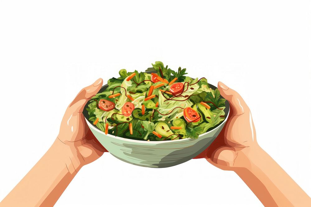 Vegetable salad plate food. AI generated Image by rawpixel.