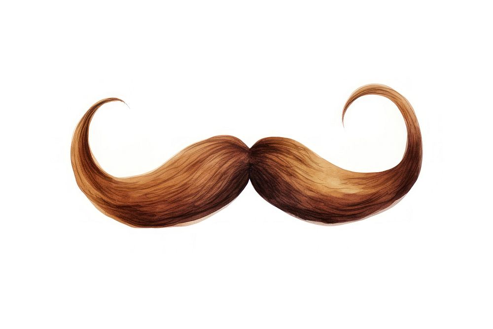 Mustache white background panoramic moustache. AI generated Image by rawpixel.