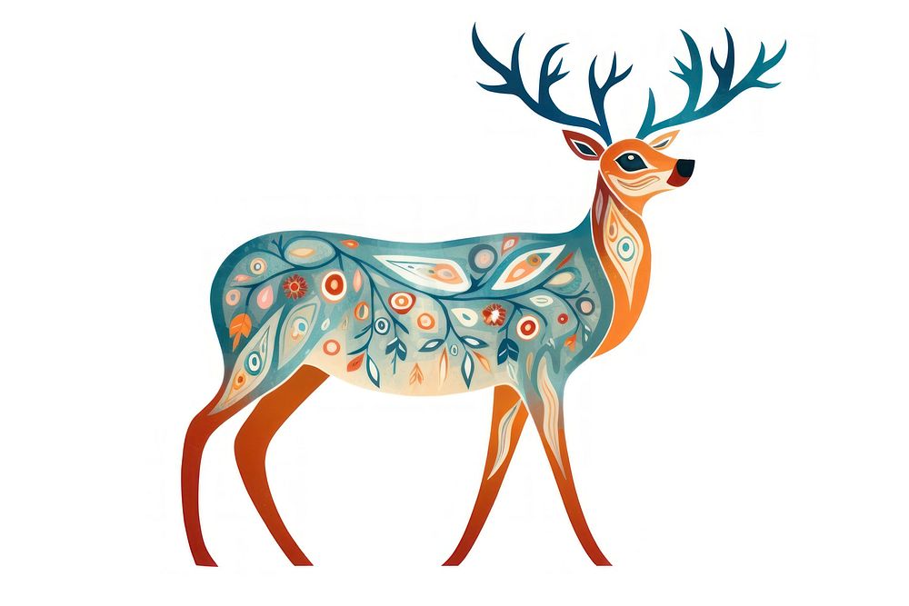 Wildlife drawing animal mammal. AI generated Image by rawpixel.