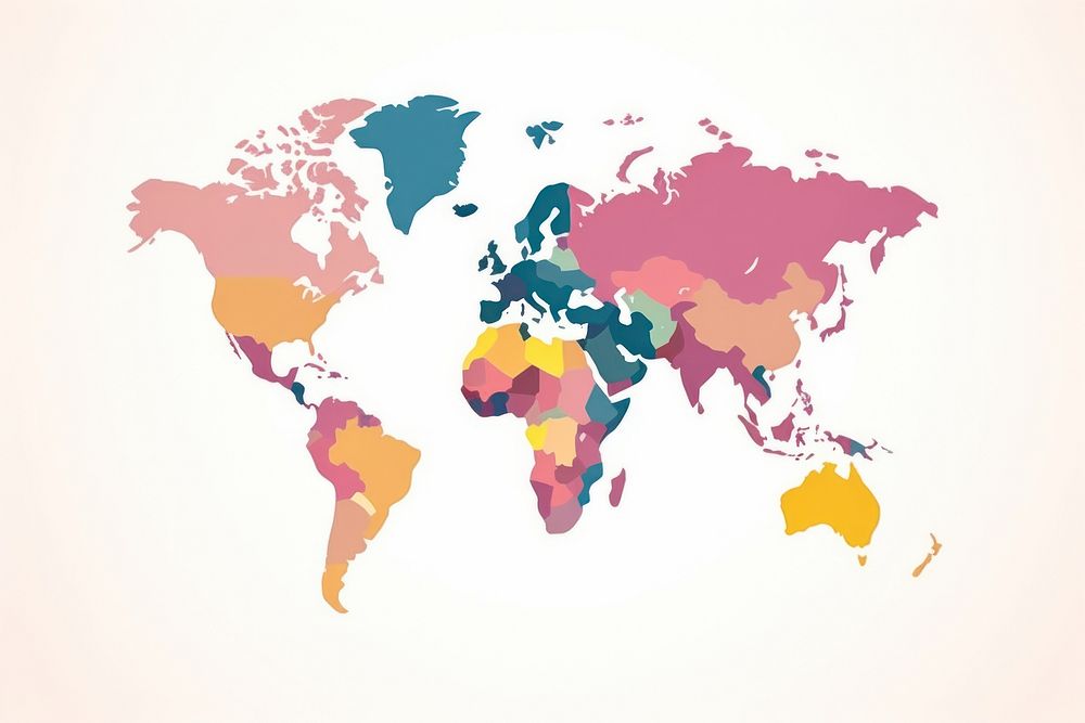 Map diagram circle shape. 