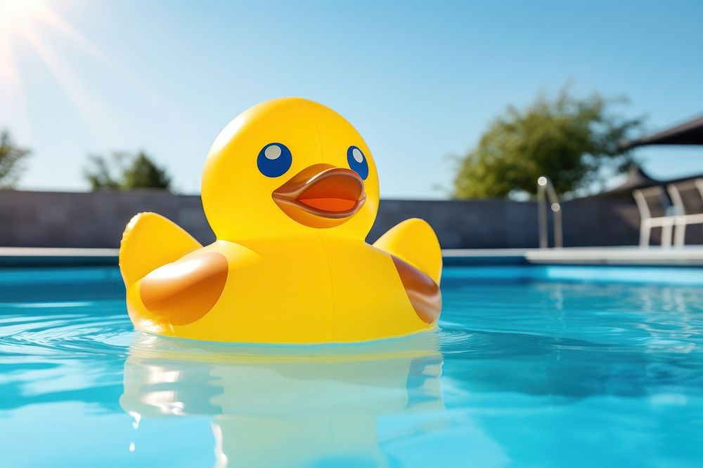 Swimming outdoors nature duck. AI generated Image by rawpixel.