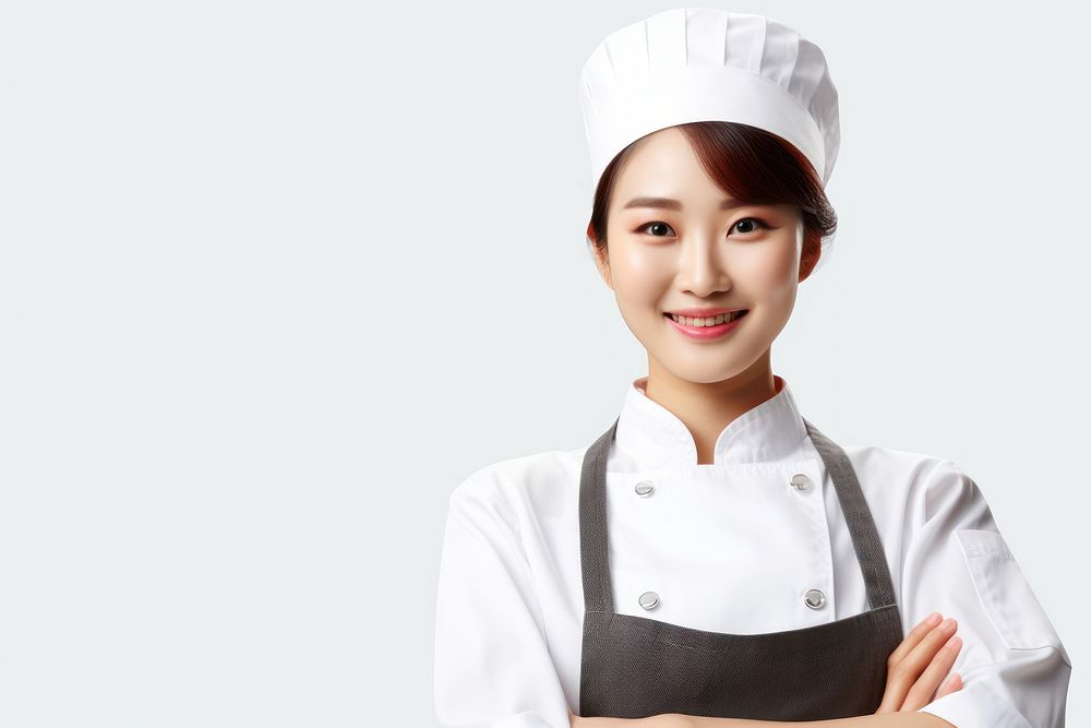 Chef white background protection happiness. AI generated Image by rawpixel.