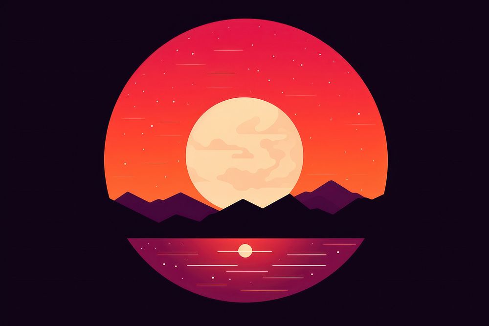 Astronomy circle nature night. AI generated Image by rawpixel.