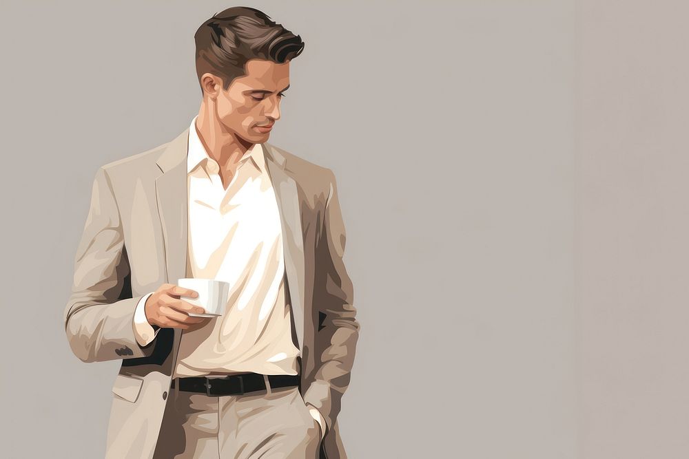 Fashion blazer coffee shirt. 