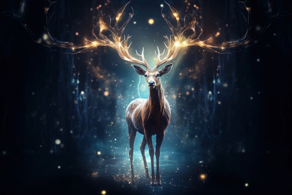 Darkness wildlife animal mammal. AI generated Image by rawpixel.