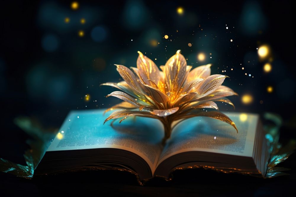 Flower publication literature darkness. 