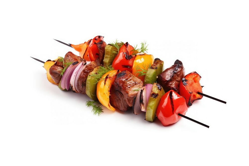 Meat vegetable grilling skewer. AI generated Image by rawpixel.