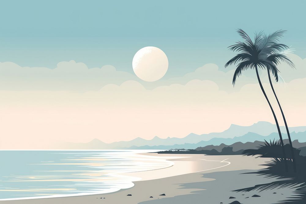 Nature beach landscape outdoors. AI generated Image by rawpixel.