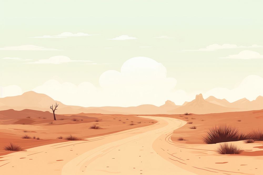 Desert landscape outdoors nature. AI generated Image by rawpixel.