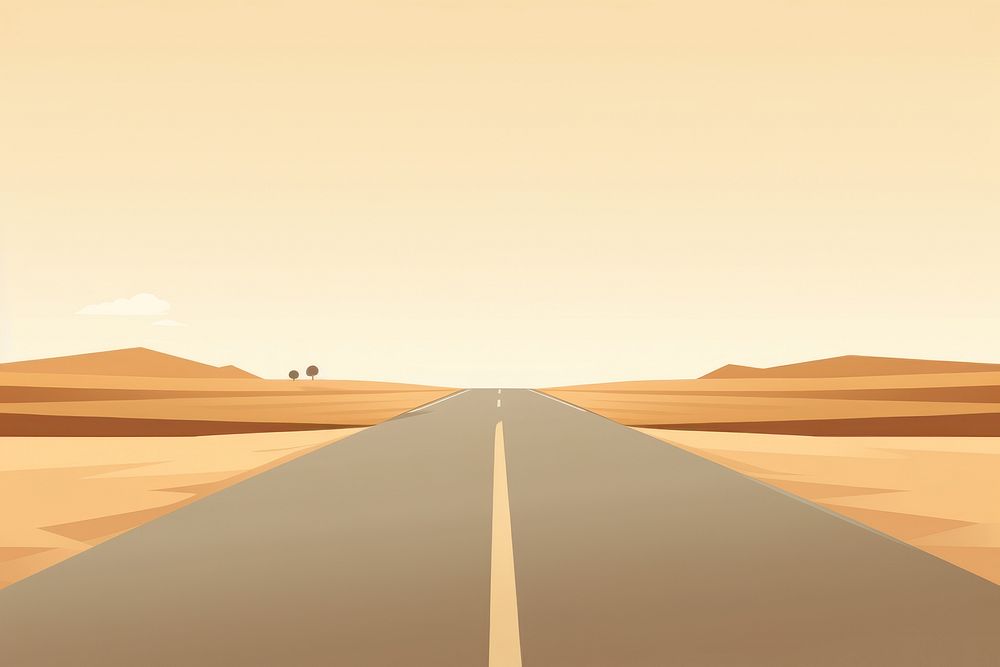 Road landscape outdoors horizon. AI generated Image by rawpixel.