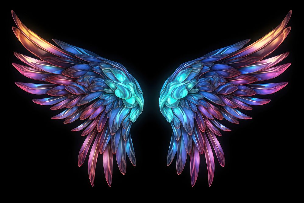 Pattern wing illuminated lightweight. AI generated Image by rawpixel.