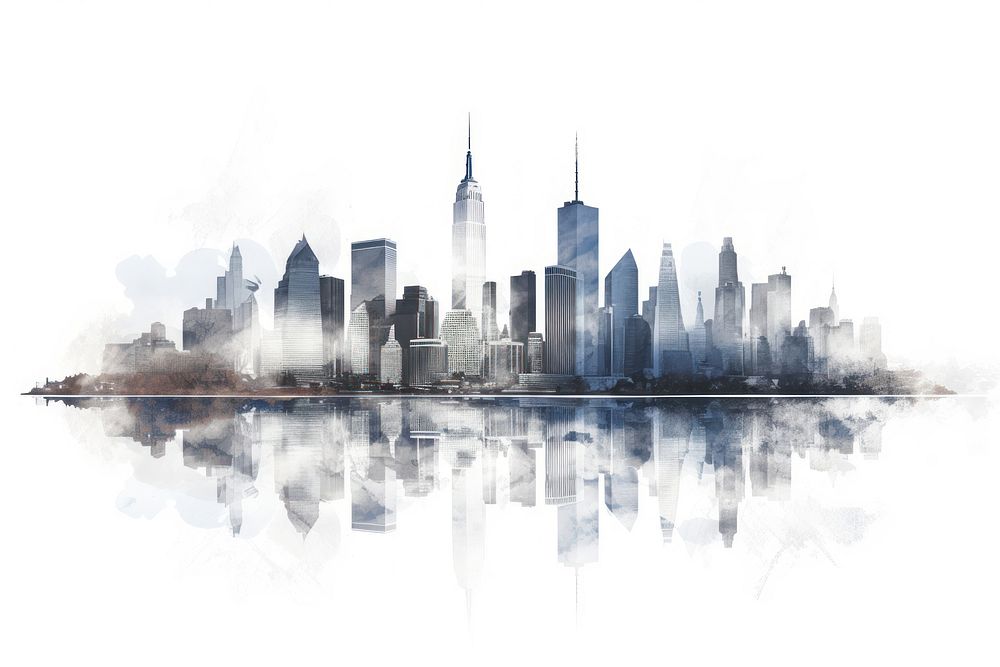City architecture skyscraper cityscape. AI generated Image by rawpixel.