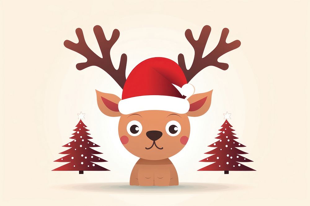 Christmas nature winter mammal. AI generated Image by rawpixel.