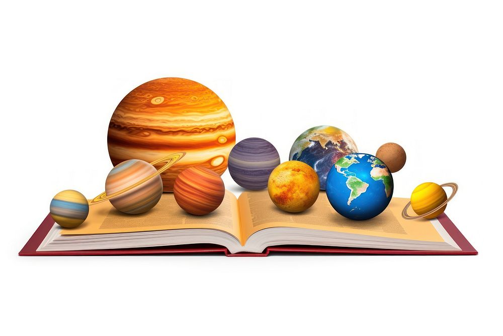 Planet sphere space book. AI generated Image by rawpixel.