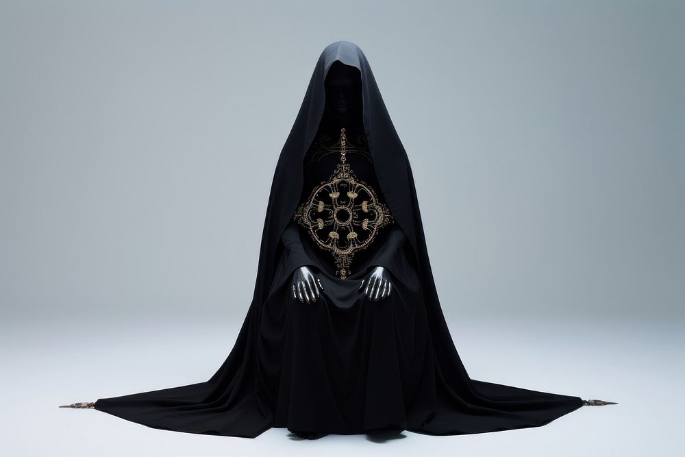 Adult spirituality headscarf darkness. AI generated Image by rawpixel.