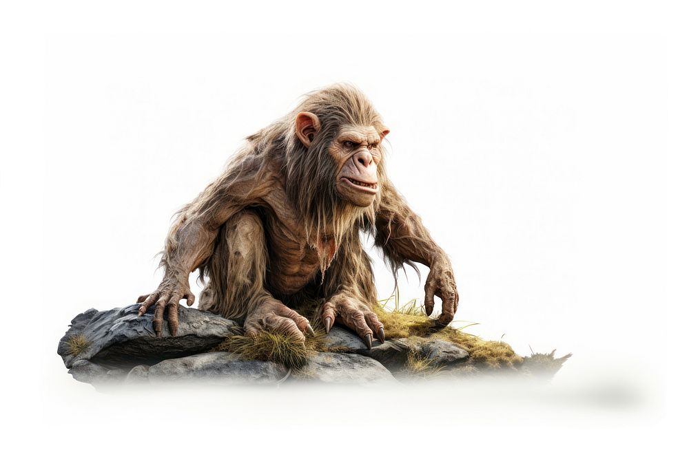 Ape wildlife animal monkey. AI generated Image by rawpixel.