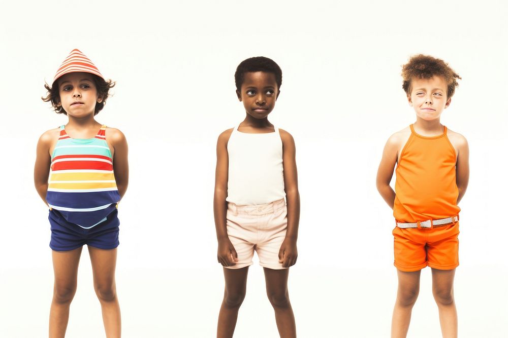 Shorts child kid white background. 