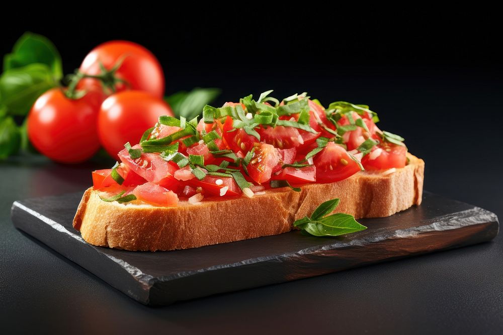 Tomato vegetable bread plant. AI generated Image by rawpixel.