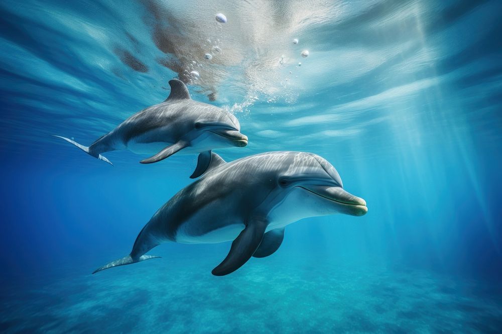 Dolphin outdoors animal mammal. AI generated Image by rawpixel.