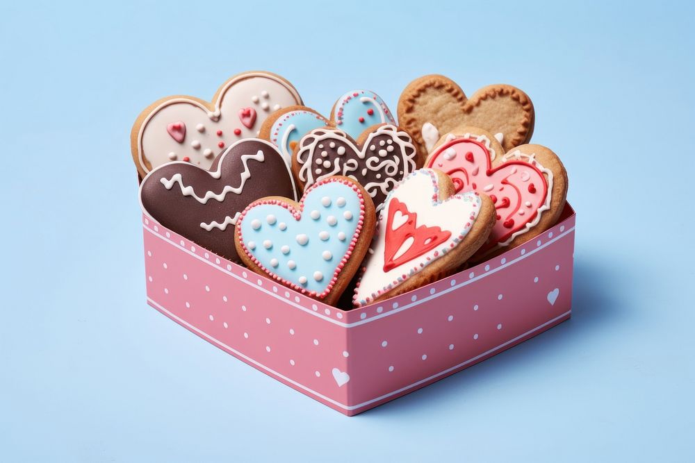 Box cookie food blue. AI generated Image by rawpixel.
