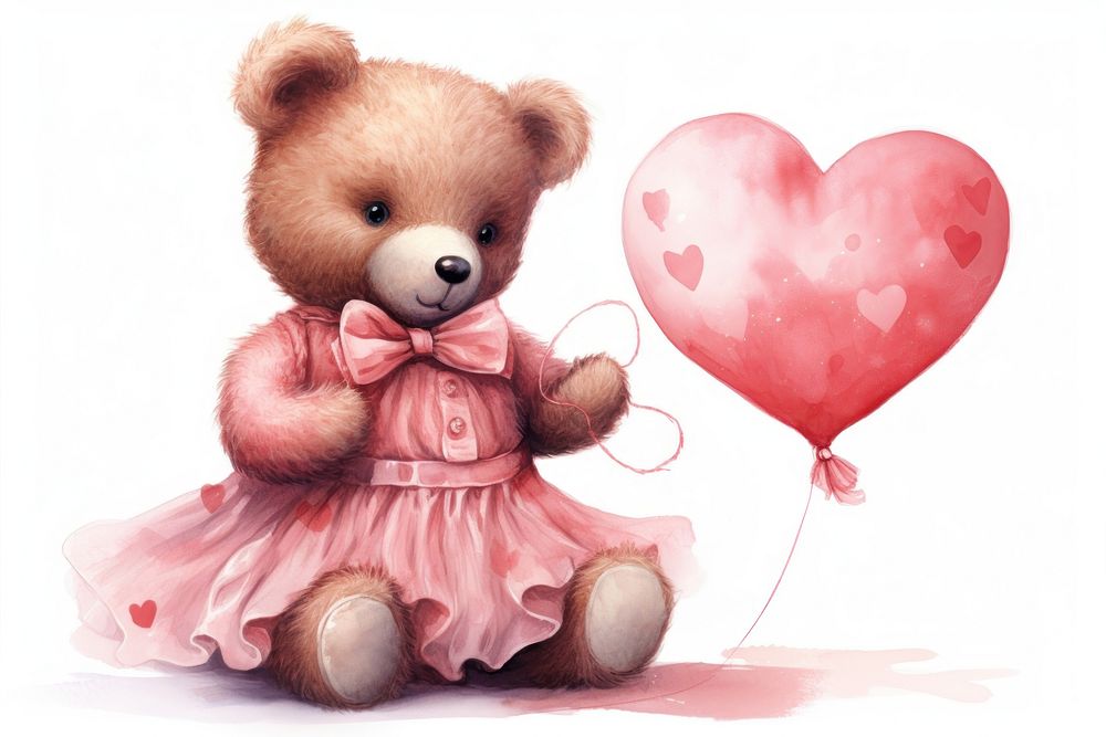 Balloon bear pink toy. AI generated Image by rawpixel.