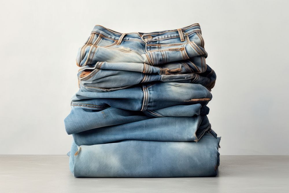 Jeans denim pants trousers. AI generated Image by rawpixel.