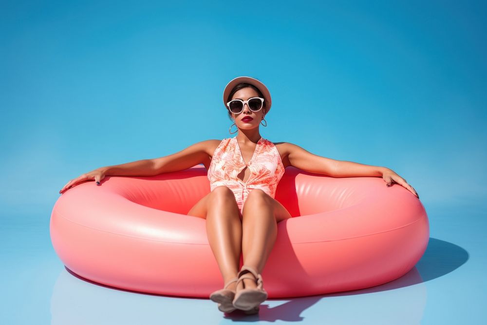 Inflatable sunglasses tubing summer. AI generated Image by rawpixel.